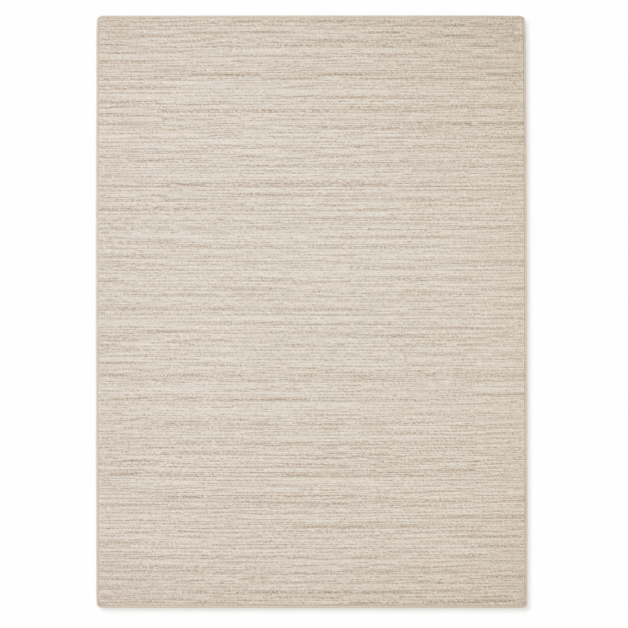 Waschbarer Teppich Beige 160x230 cm mit dezentem Linienmuster