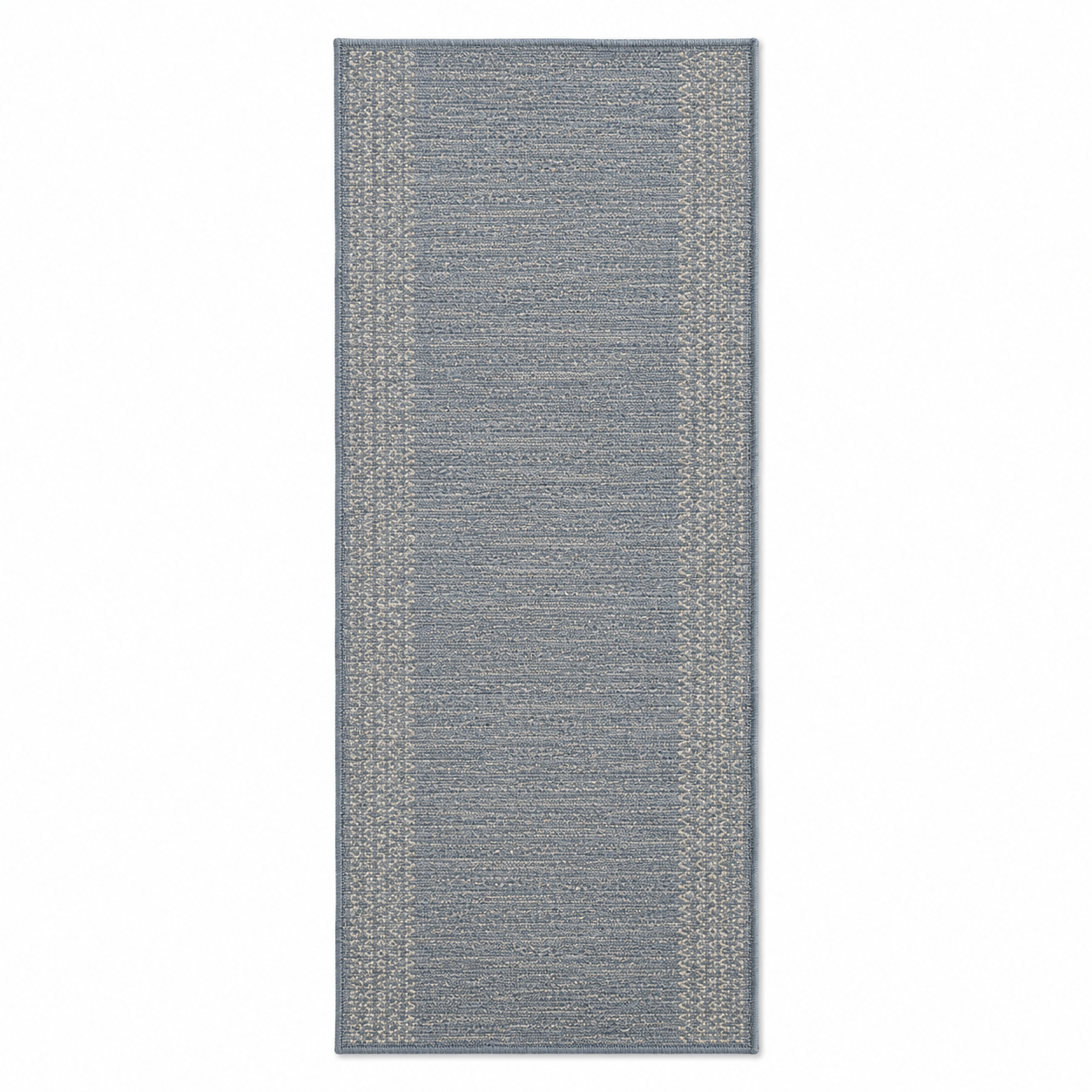 Waschbarer Teppich Blau Grau 80x150 cm für Küche und Eingang