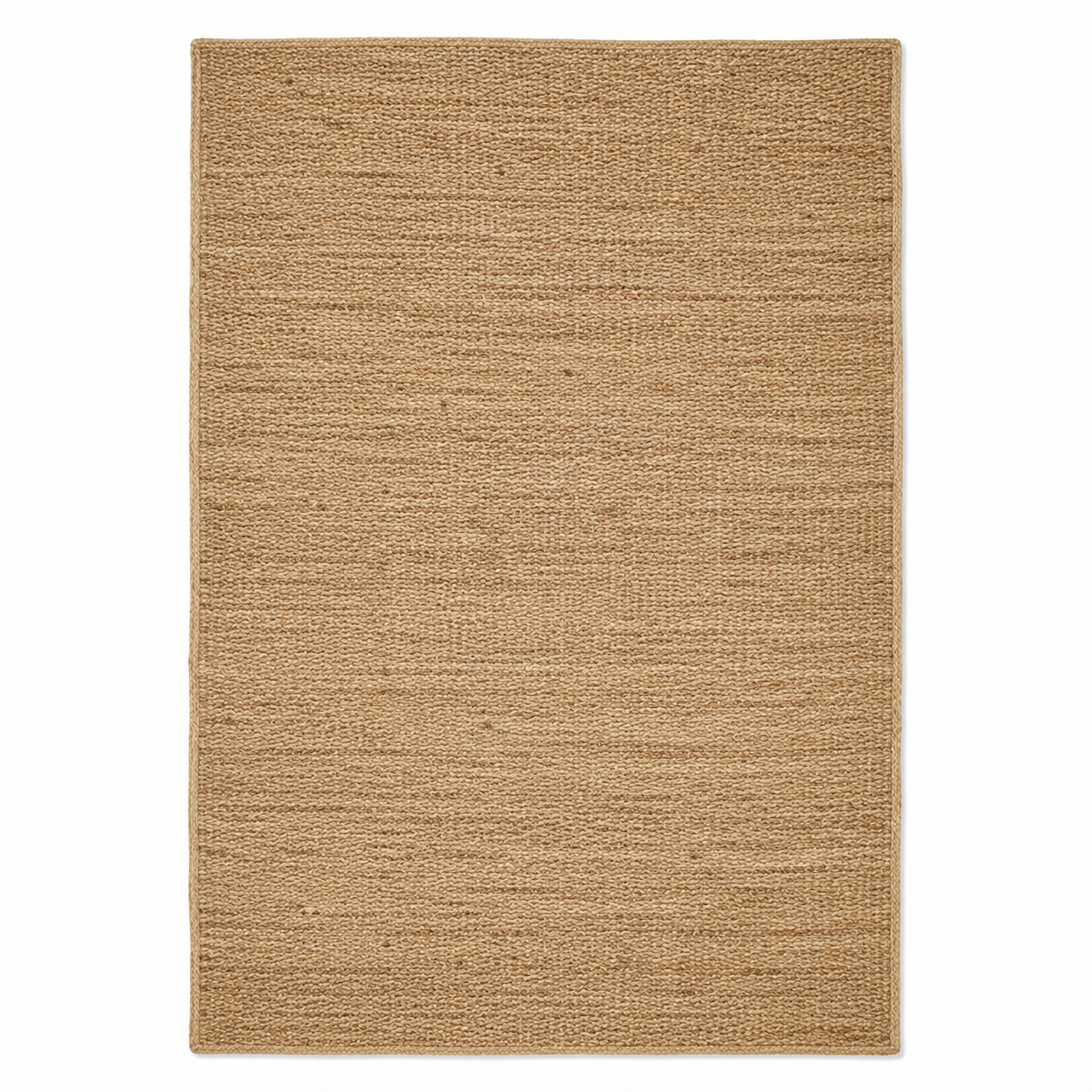 Handgewebter Jute Teppich Natur 160x230 cm mit klarer Struktur