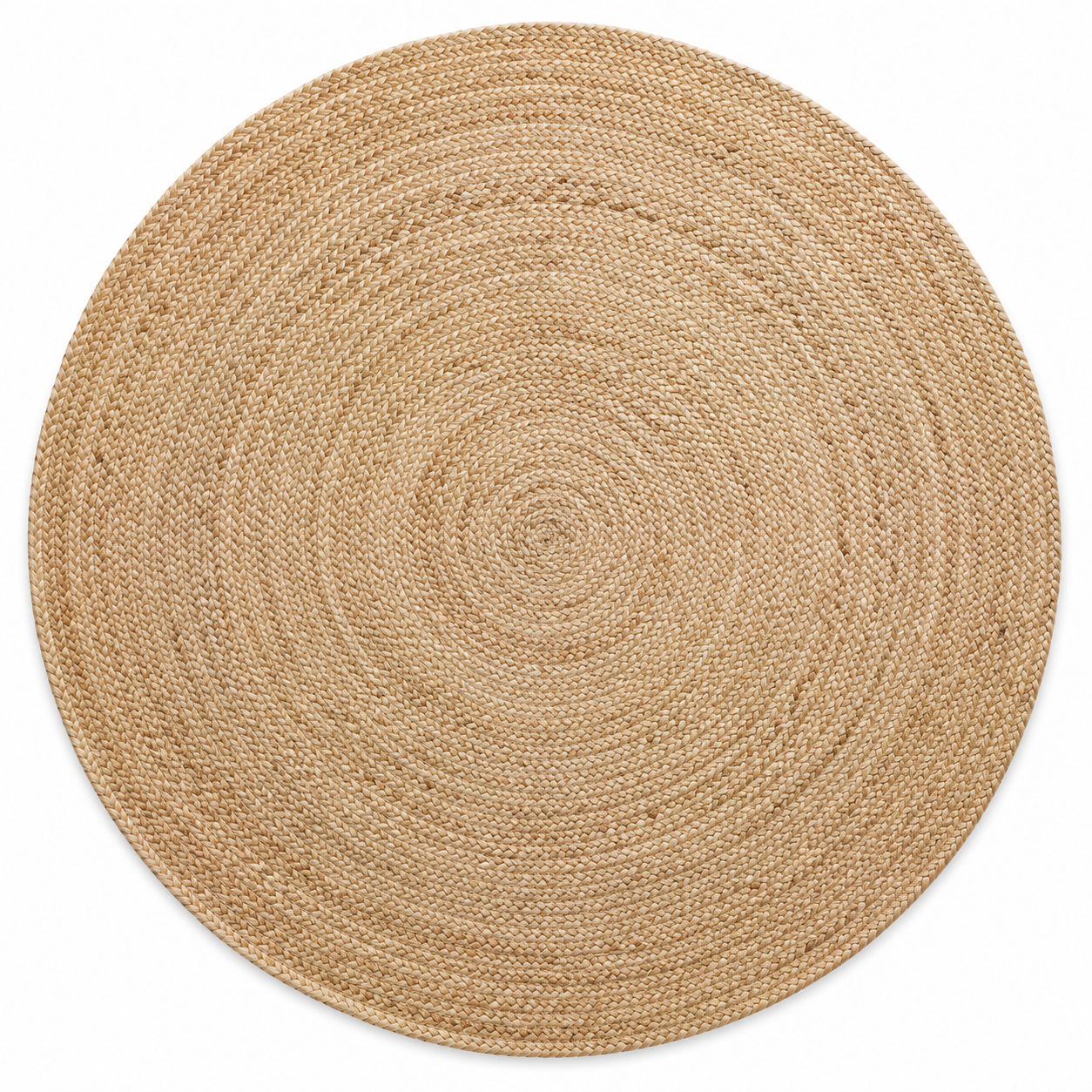 Jute Teppich Natur Rund 150 cm für Boho Essplätze