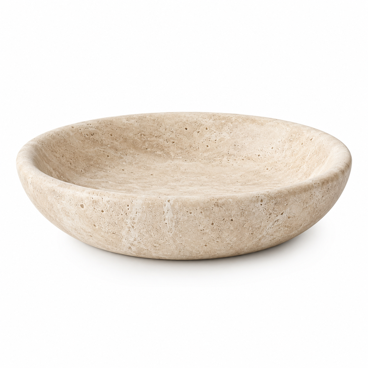Deko Schale Travertin Optik 32 cm für Tisch und Sideboard