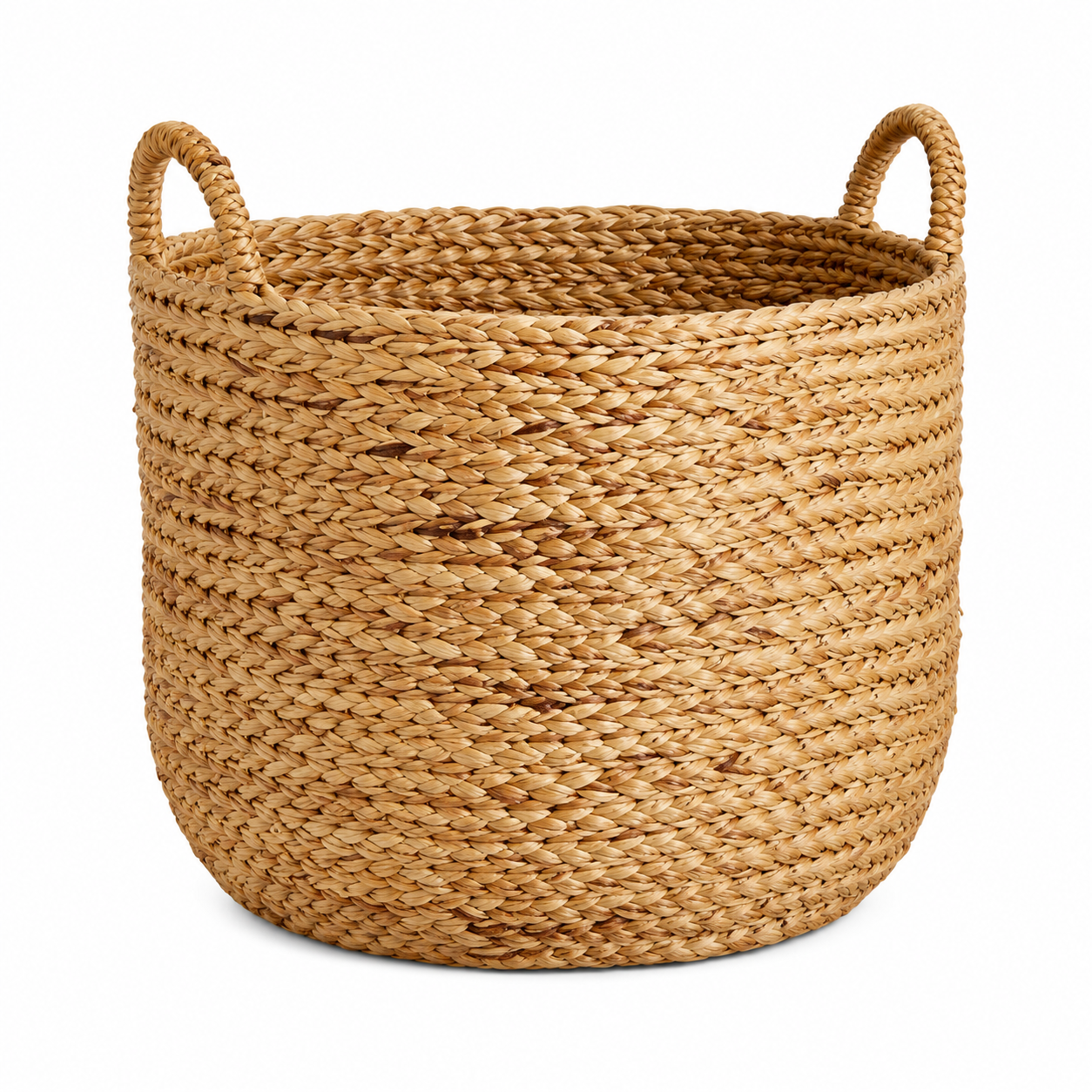 Geflochtener Aufbewahrungskorb Seegras Natur 38 cm mit Griffen