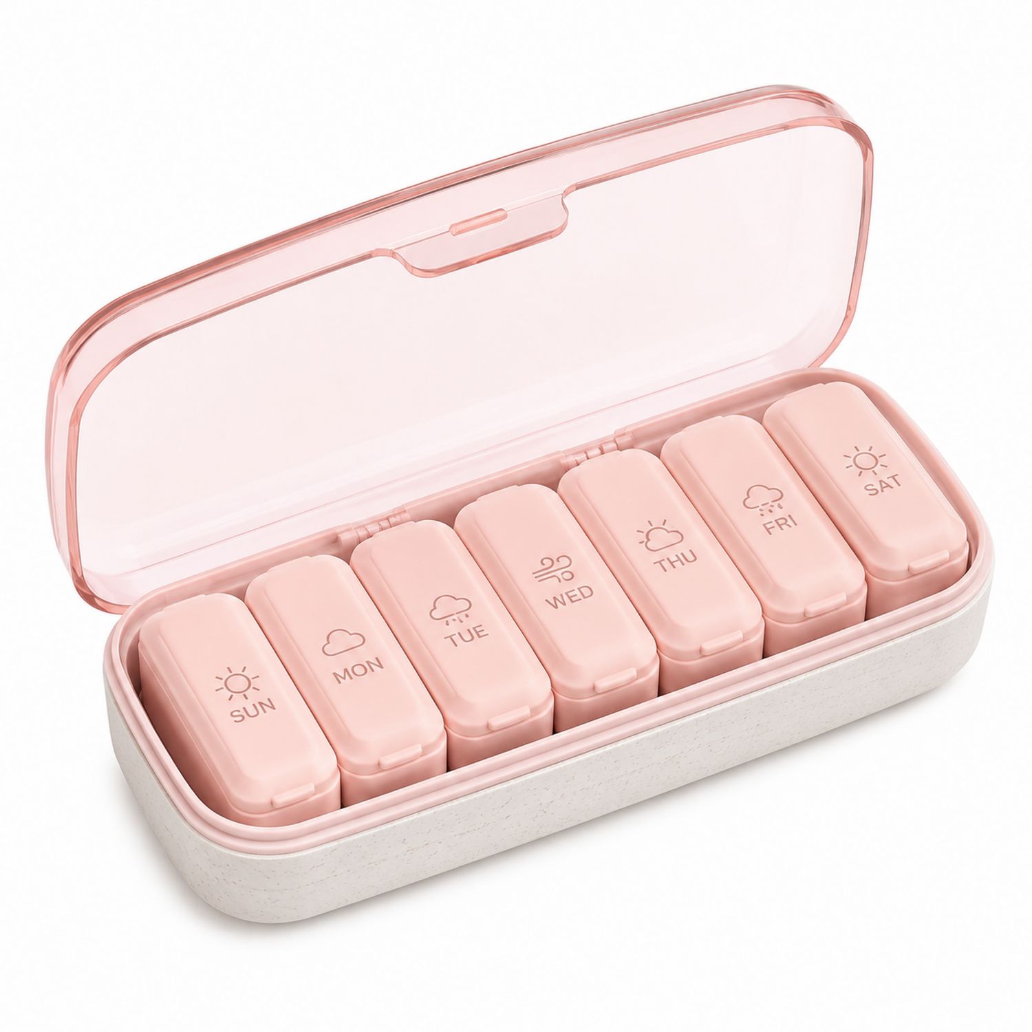 Pastillero Semanal Rosa con 7 Compartimentos
