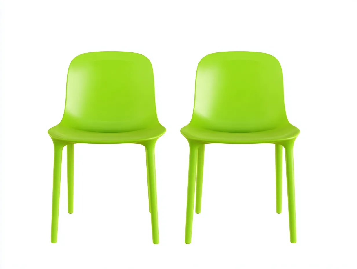 Sillón de Descanso de exterior set de 2 en polipropileno 46x53x81 cm - verde lima - diseño ligero
