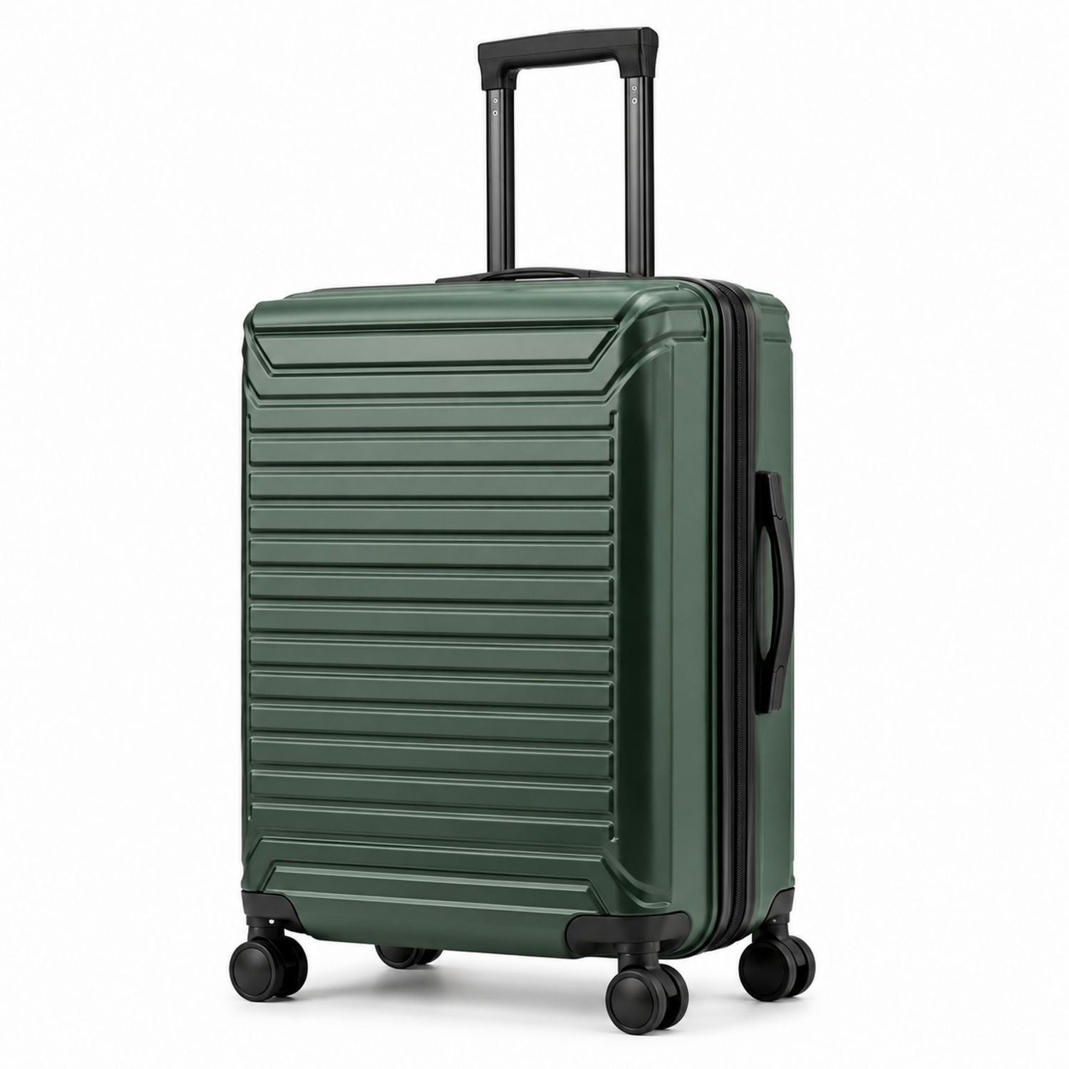 Maleta de Viaje Verde Rígida 55cm con Ruedas Giratorias y Candado de Combinación