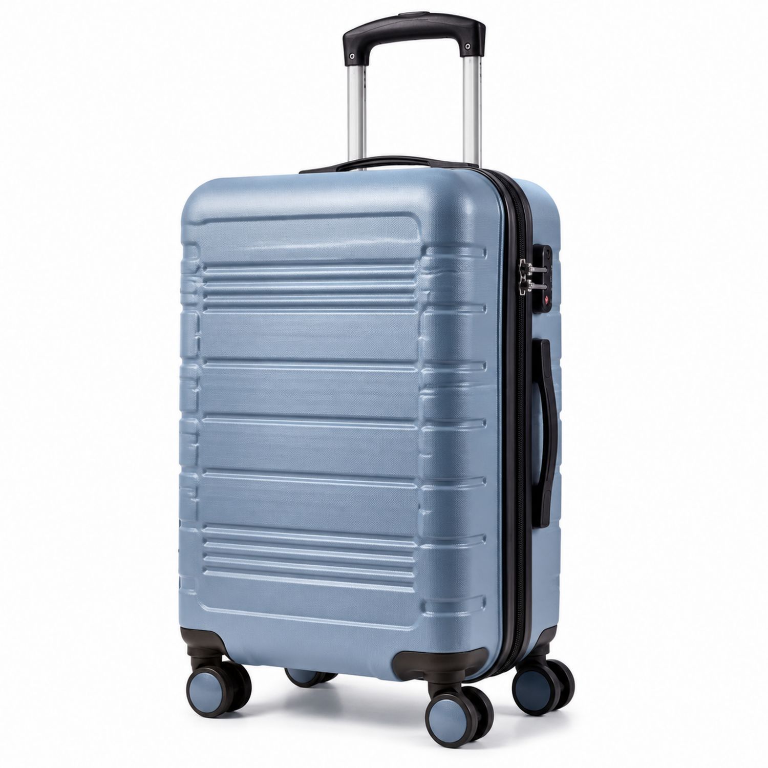 Maleta rígida azul con ruedas giratorias, 35L, 55cm