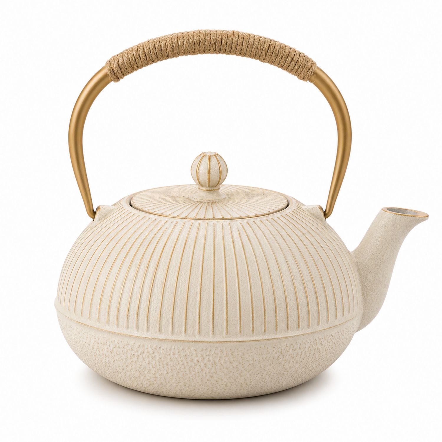 Teiera in ceramica avorio 800ml con manico ergonomico-Valnitor