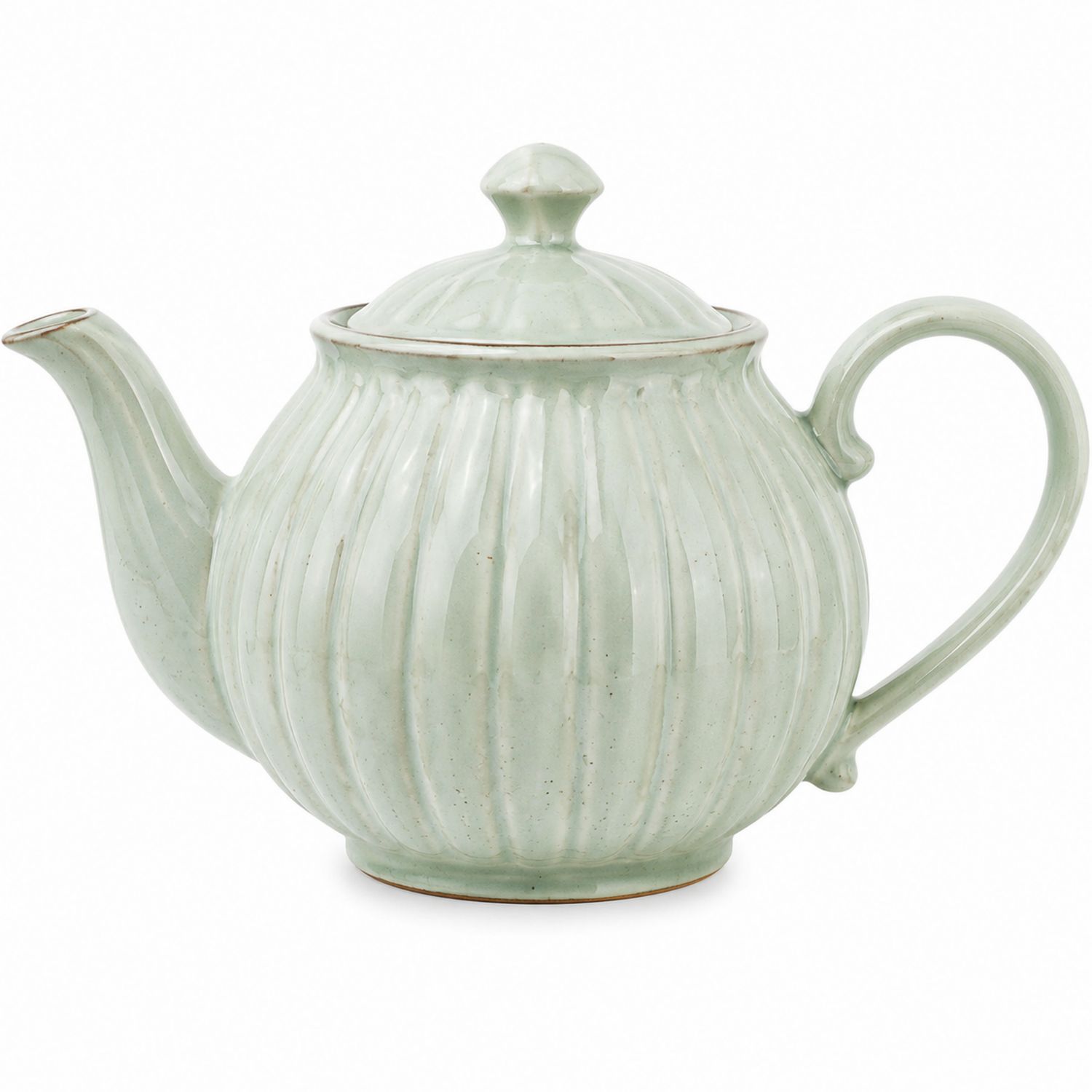 Teiera in ceramica verde pastello, 800 ml-Valnitor