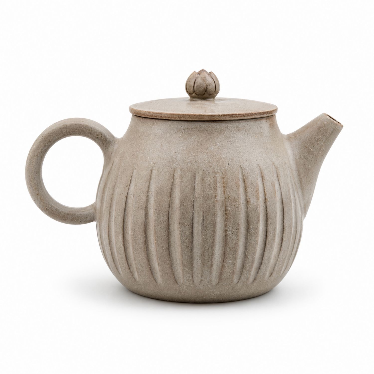 Teiera in ceramica beige con rilievi 500ml-Valnitor