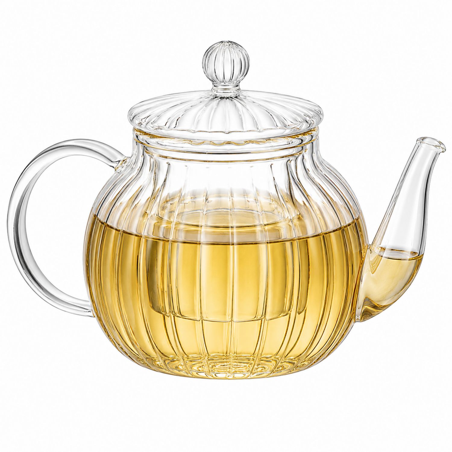 Teiera in Vetro Trasparente con Coperchio Rimovibile 1200ml-Valnitor