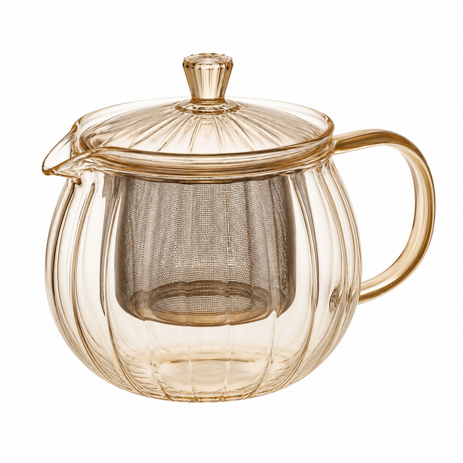 Teiera in Vetro con Infusore 1300ml Ambra-Valnitor