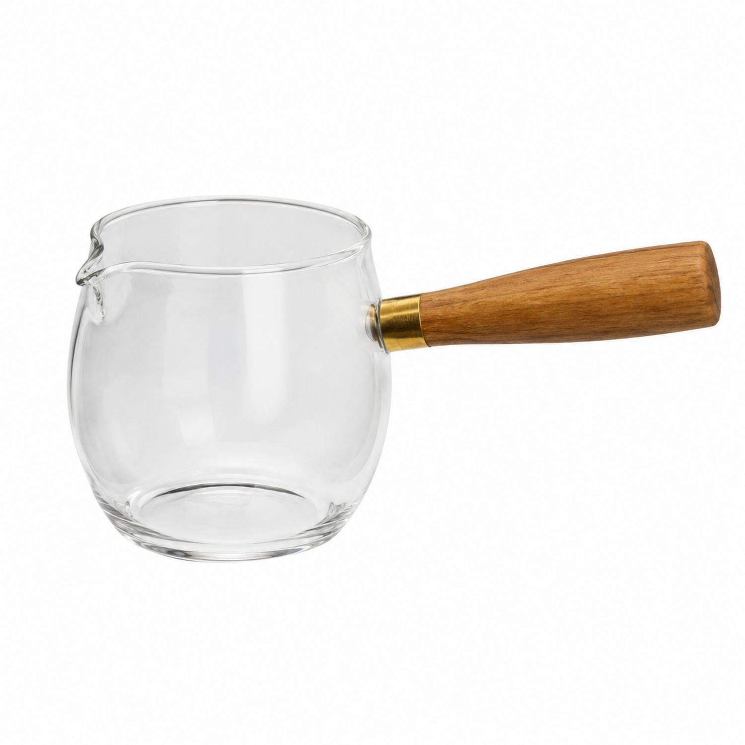 Caraffa in Vetro Soffiato a Mano con Manico in Legno 400ml-Valnitor