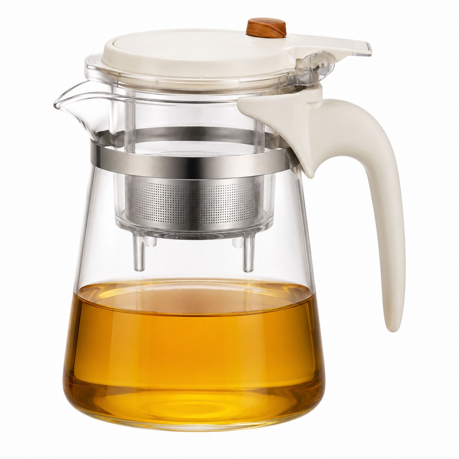 Teiera in vetro trasparente con infusore 800ml-Valnitor