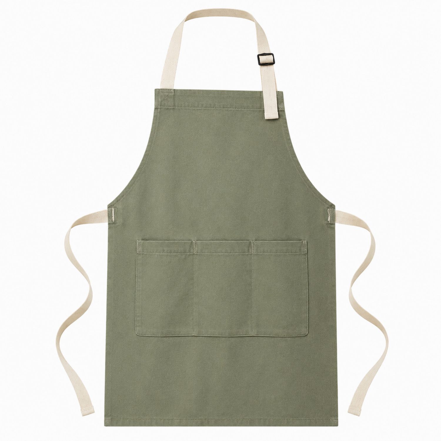 Grembiule da Cucina Verde Regolabile con Tasche Multiple