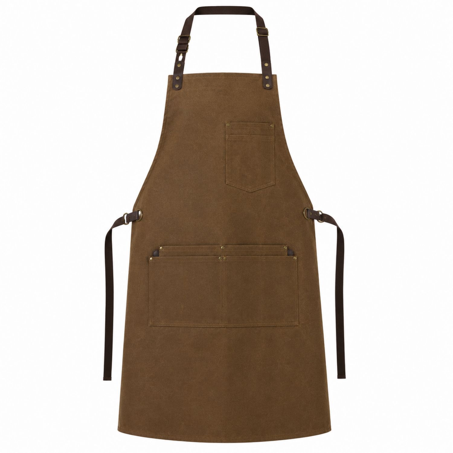 Grembiule Marrone Regolabile con Tasche