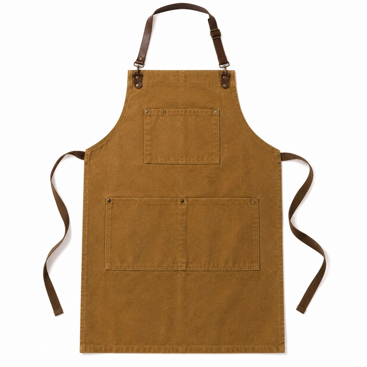 Grembiule da Cucina Marrone con Cinturini Regolabili