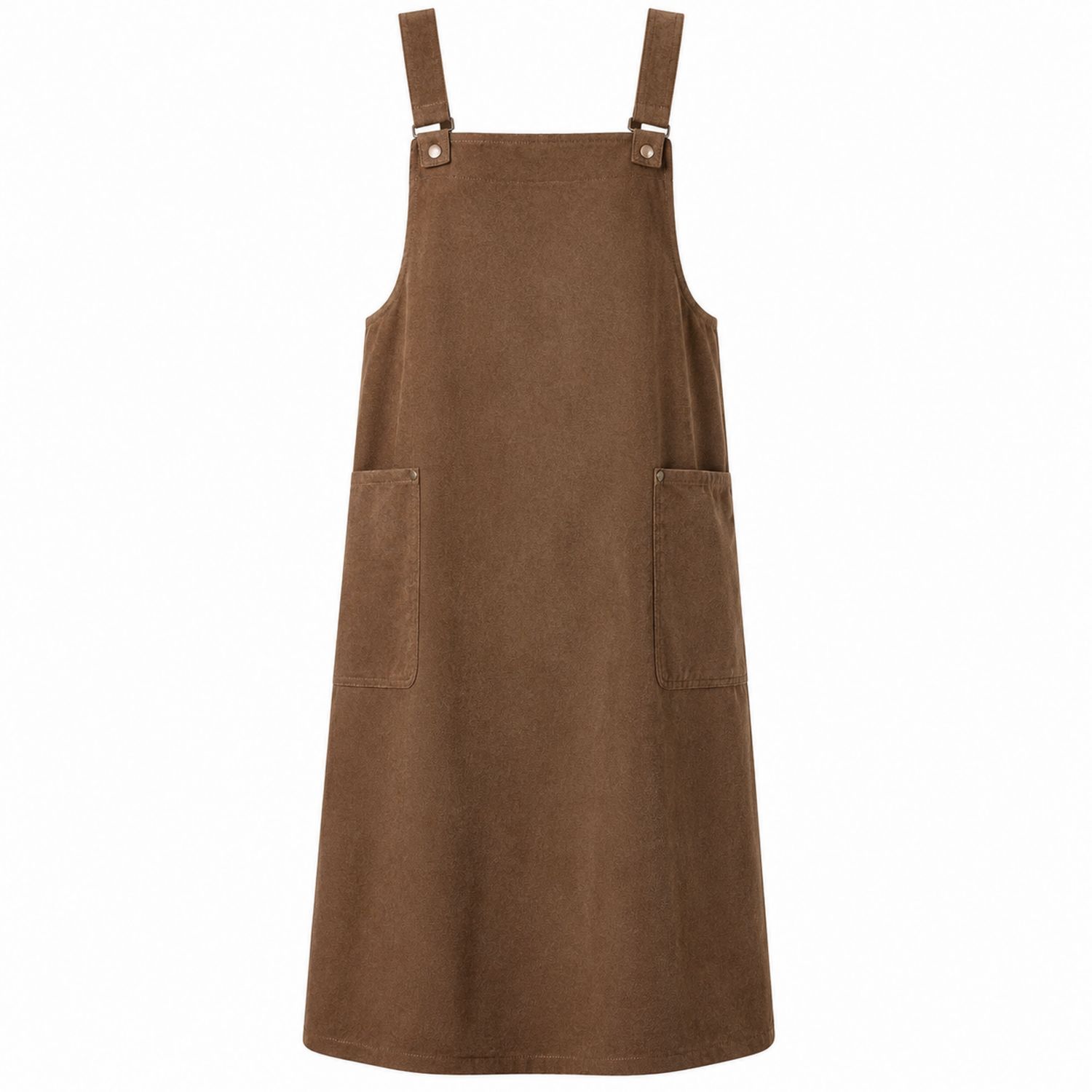 Grembiule Pinafore Donna Marrone con Tasche