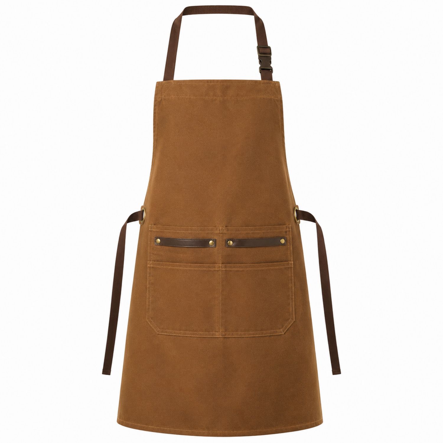Grembiule marrone regolabile con tasche