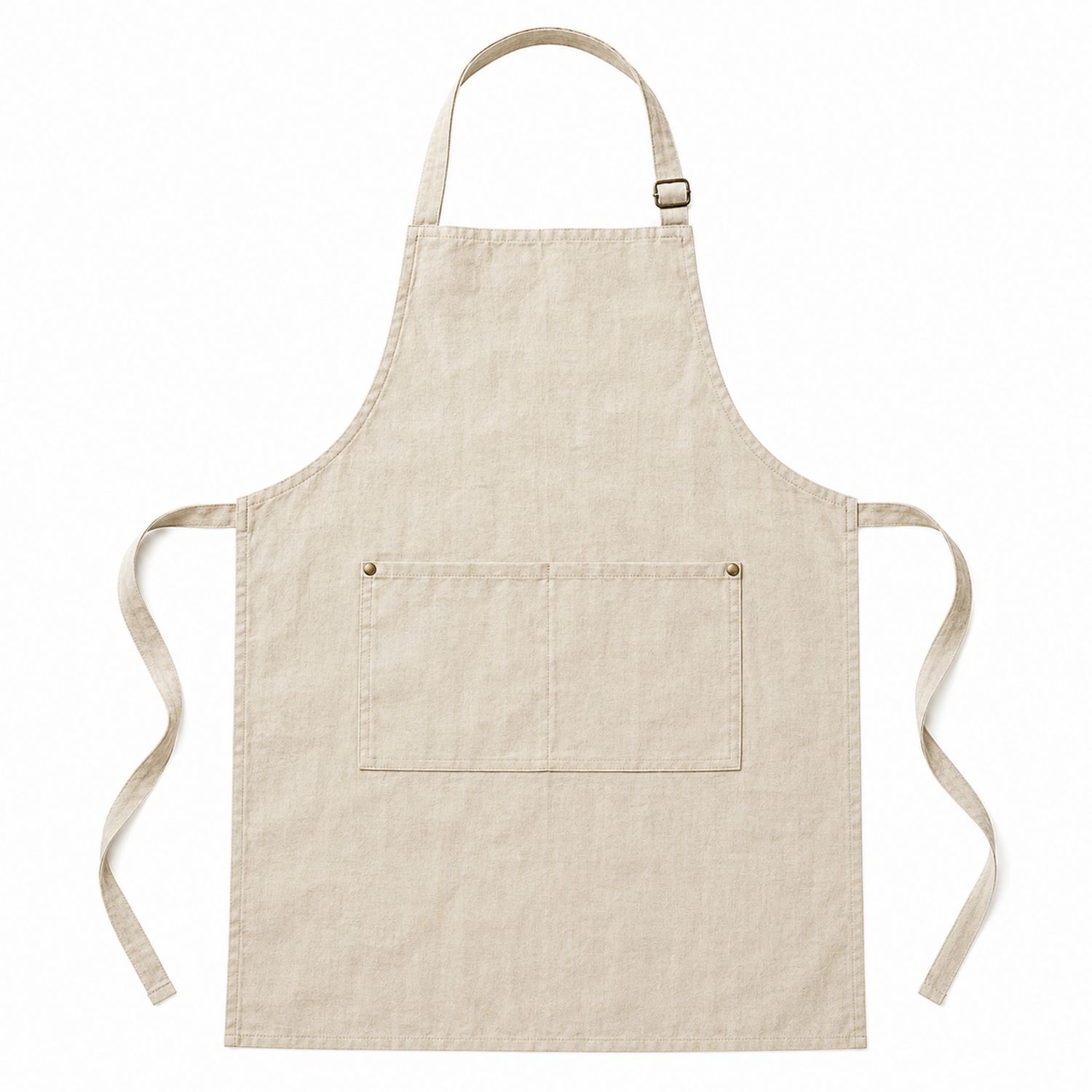 Grembiule da Cucina Regolabile con Tasche Beige