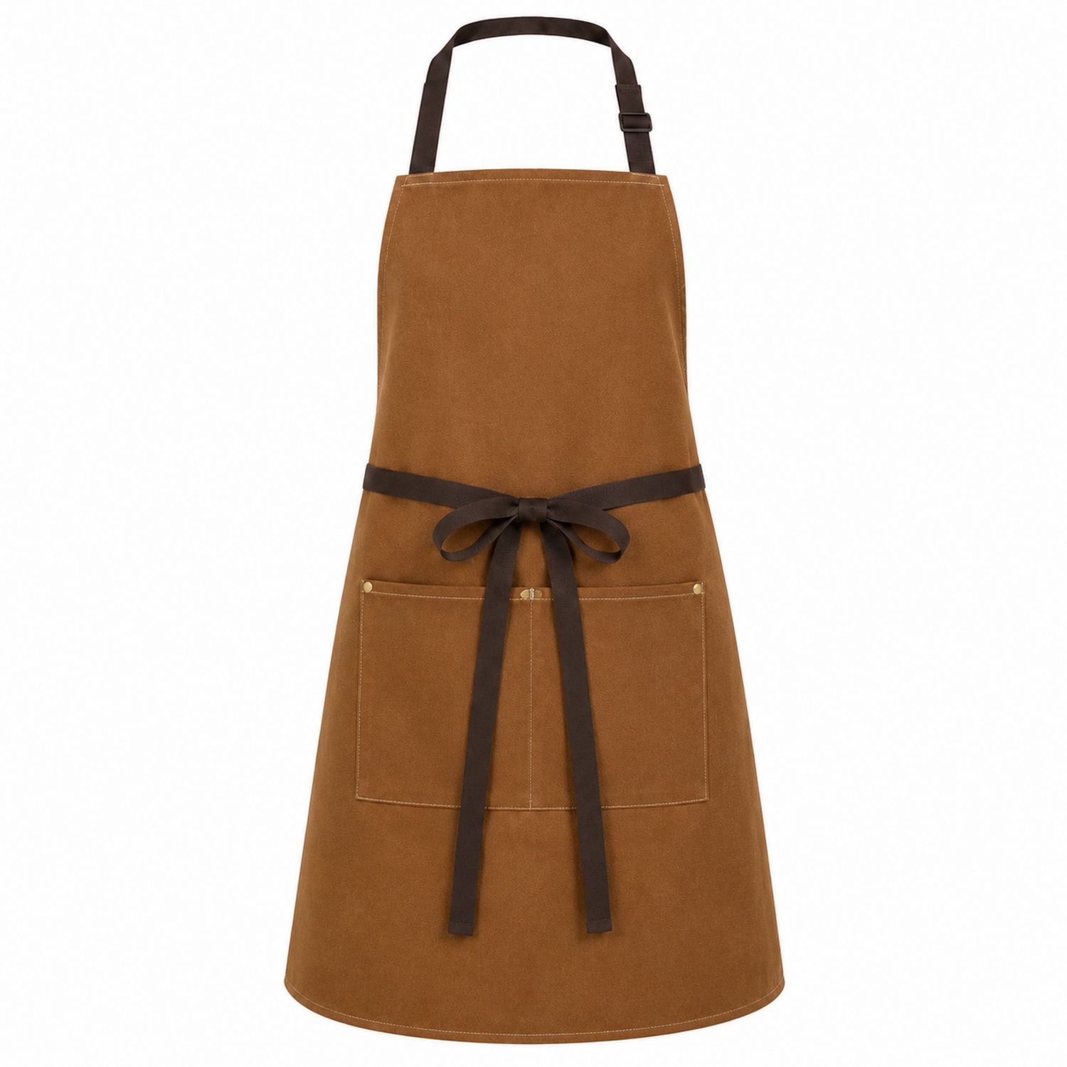 Grembiule Marrone Regolabile con Tasche e Cinghie