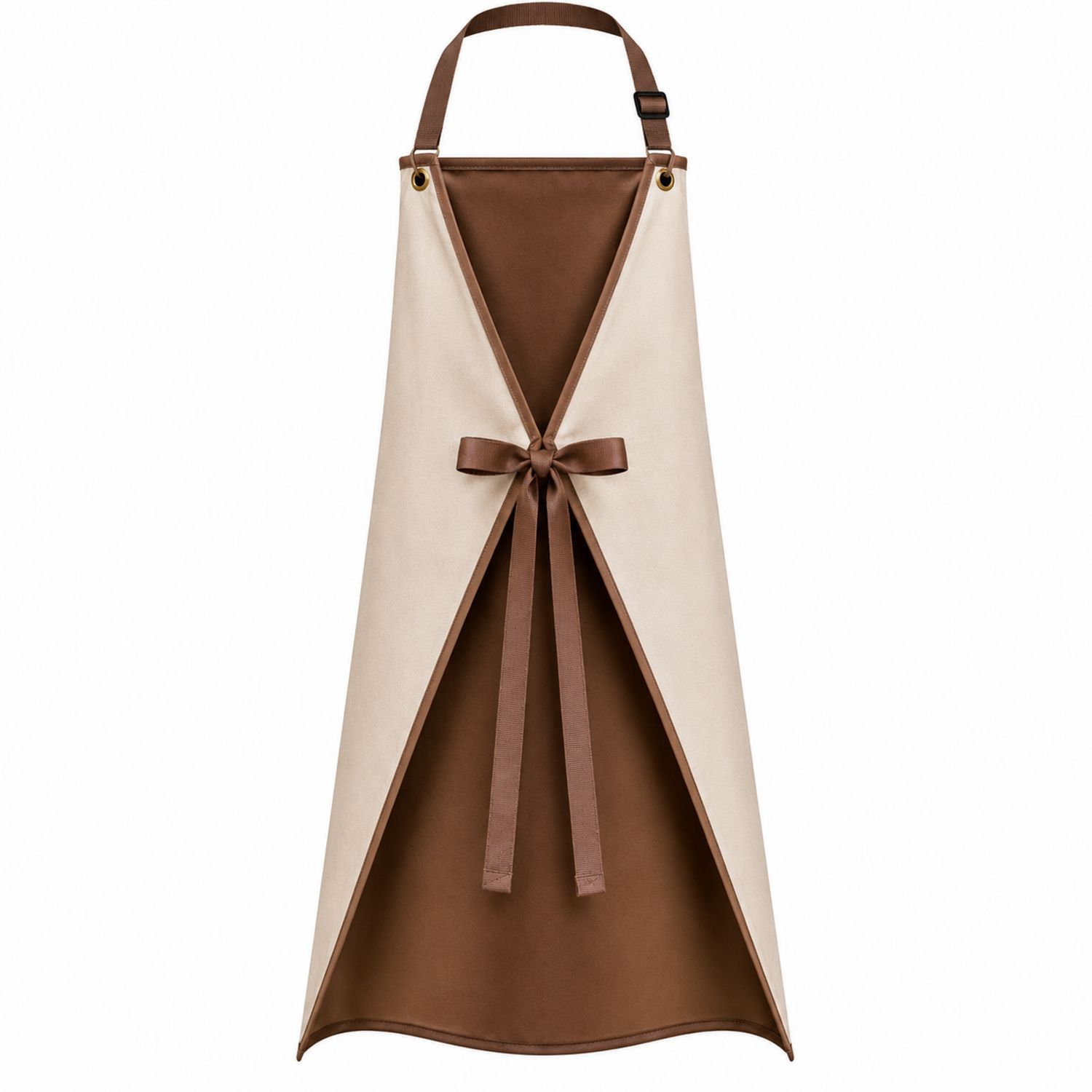 Grembiule da Cucina Regolabile Elegante Marrone/Beige
