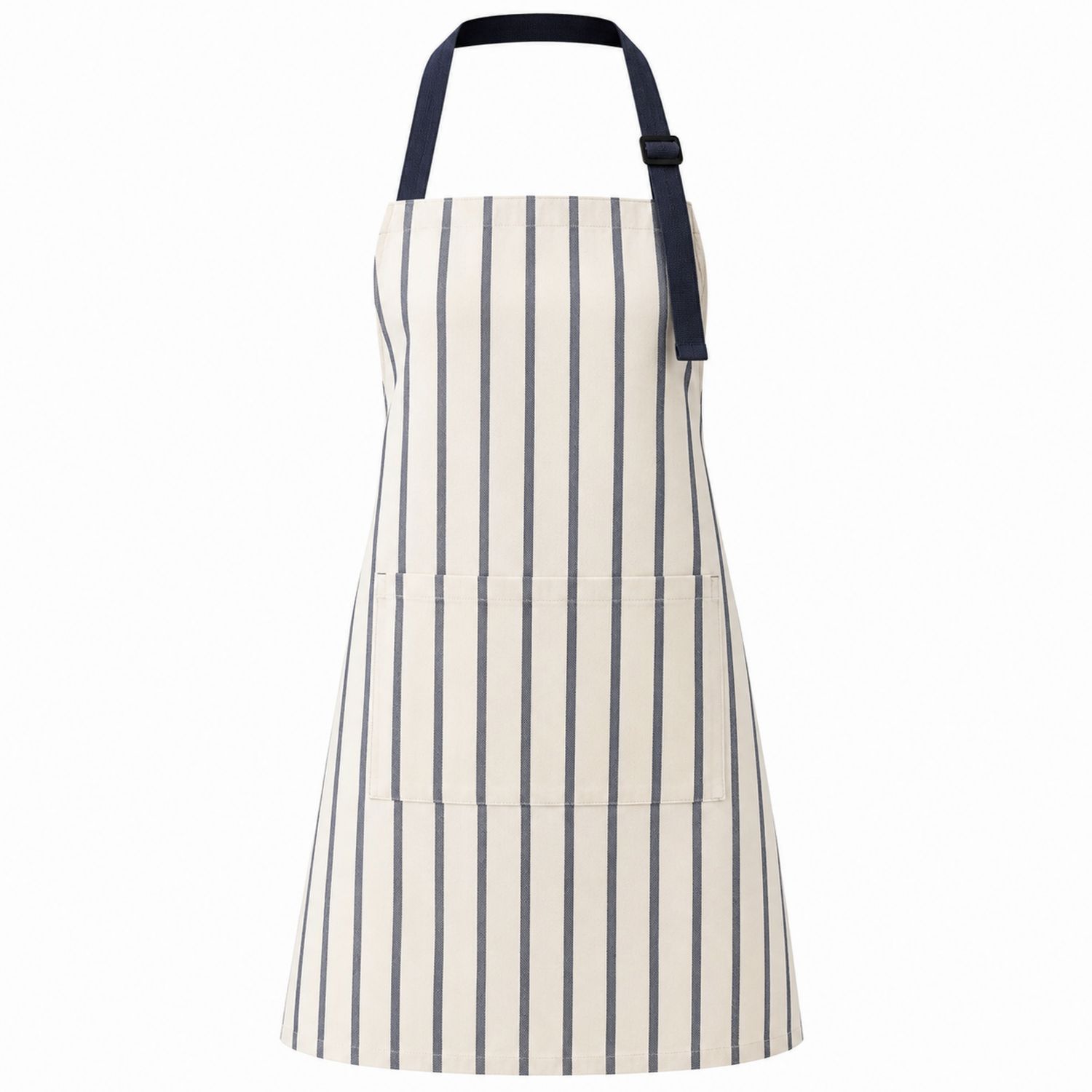 Grembiule da Cucina Unisex a Righe Bianco e Blu con Tasca