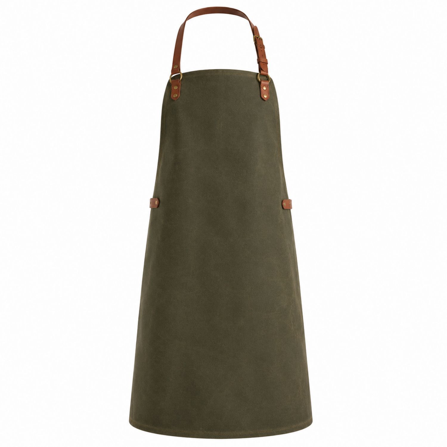 Grembiule da Cucina Verde Oliva con Cinghie Regolabili