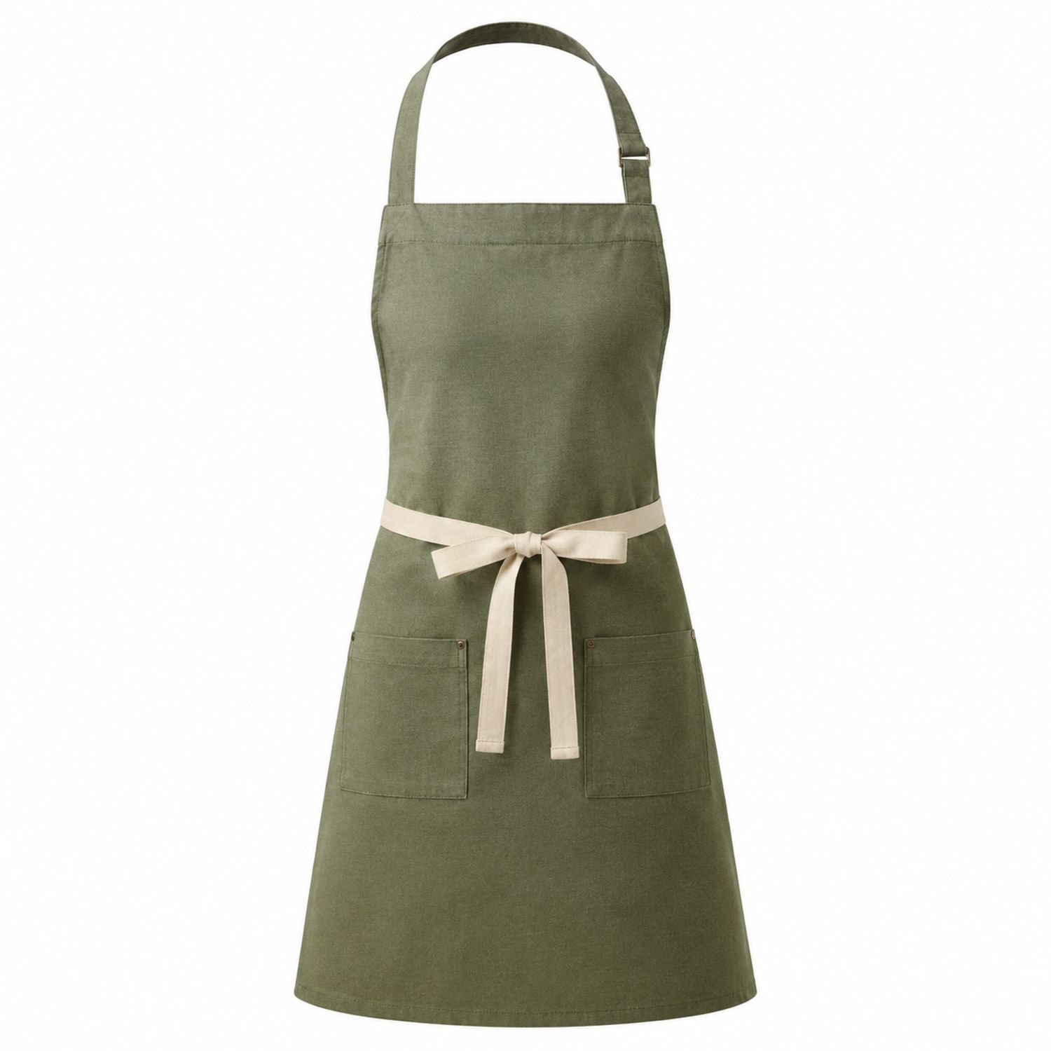 Grembiule da Cucina Verde Regolabile con Tasche