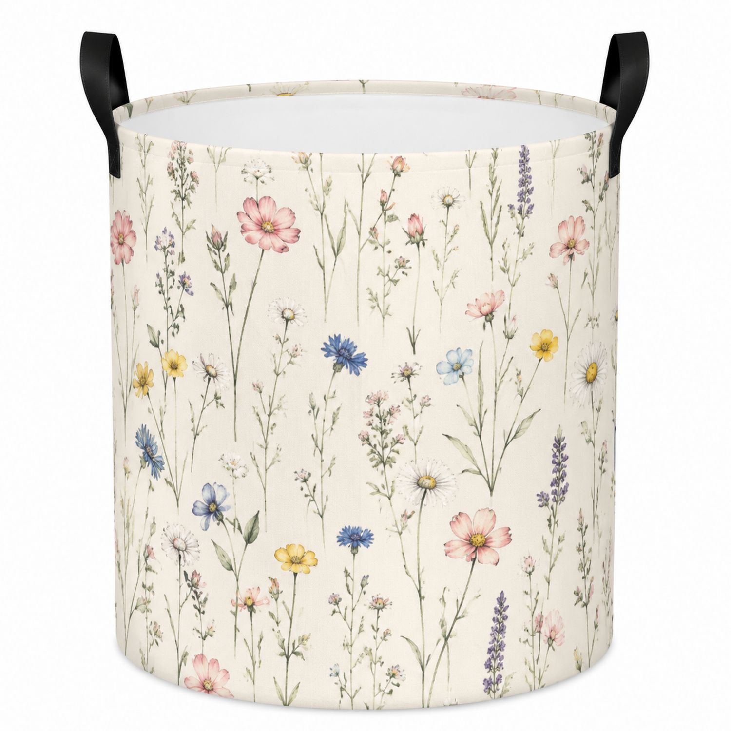 Cesto Portaoggetti Floreale con Manici 40L Multicolore-lunavioliving