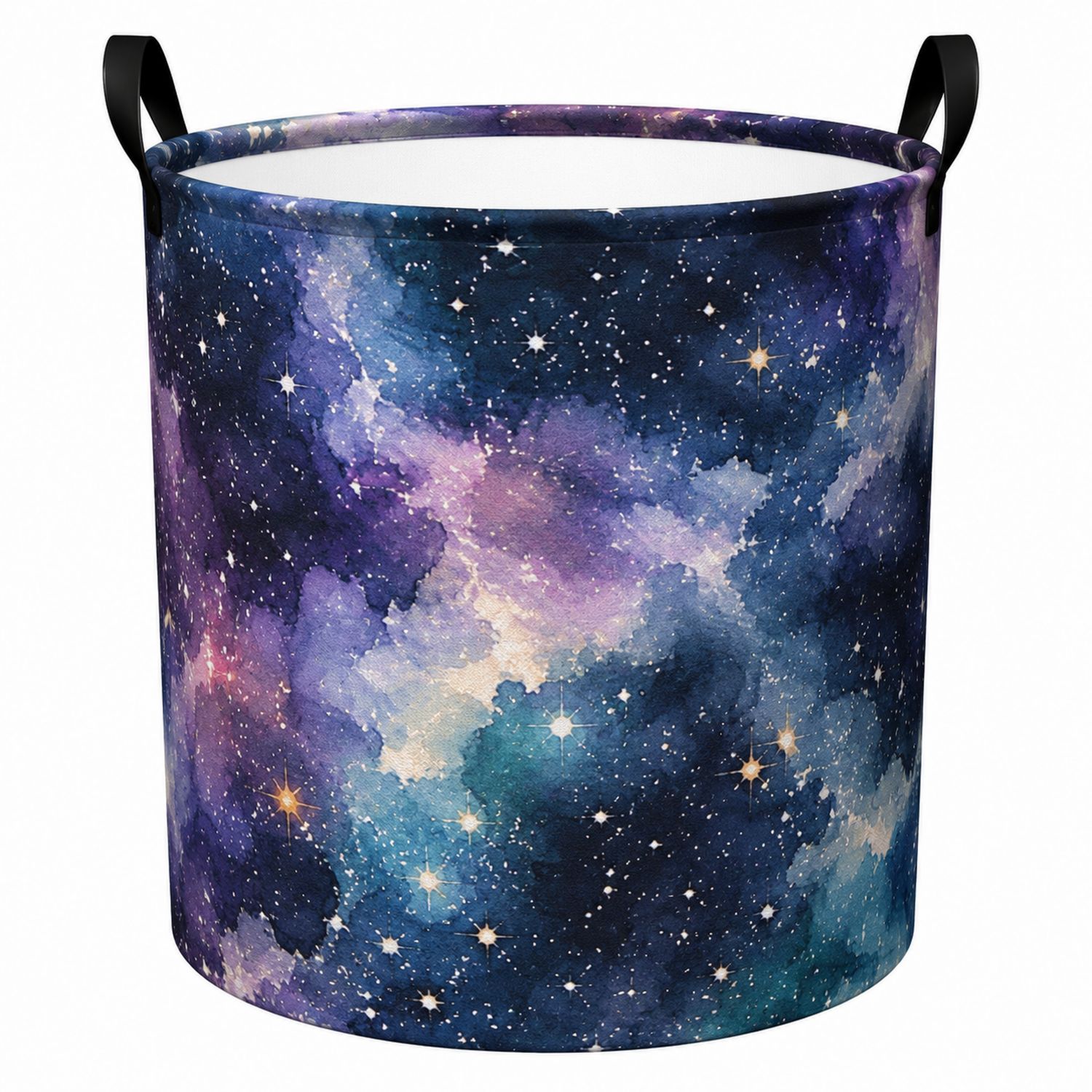 Cesto Biancheria Pieghevole Stampa Galassia 45x35cm 35L-lunavioliving