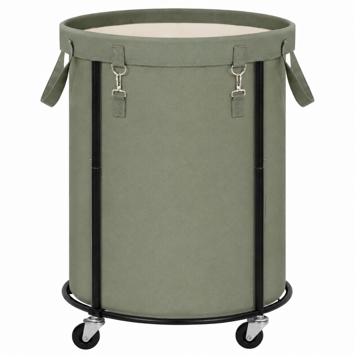 Carrello Portaoggetti Rotondo con Ruote Verde 60L-lunavioliving