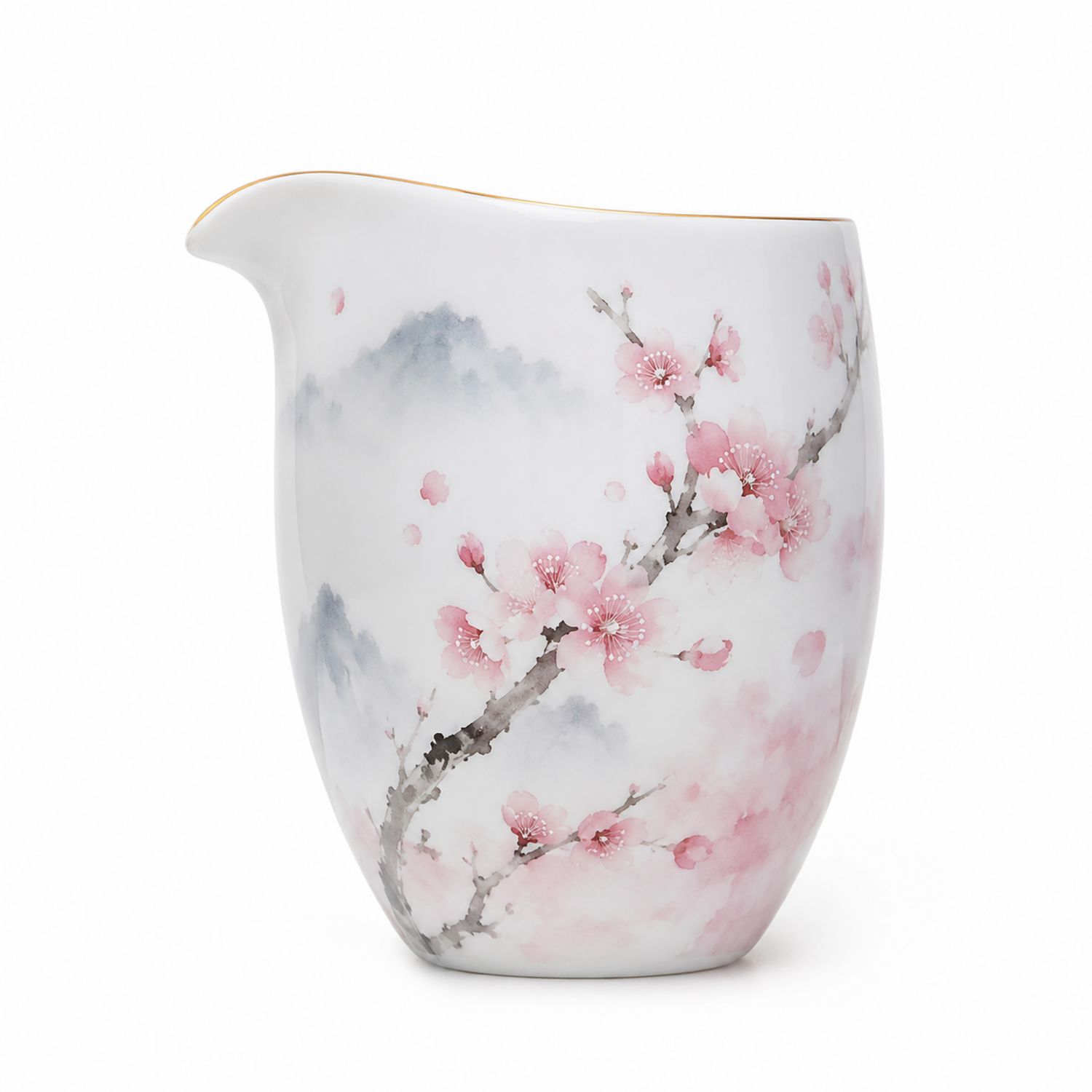 Jarra de porcelana de 500ml con diseño de flores de cerezo