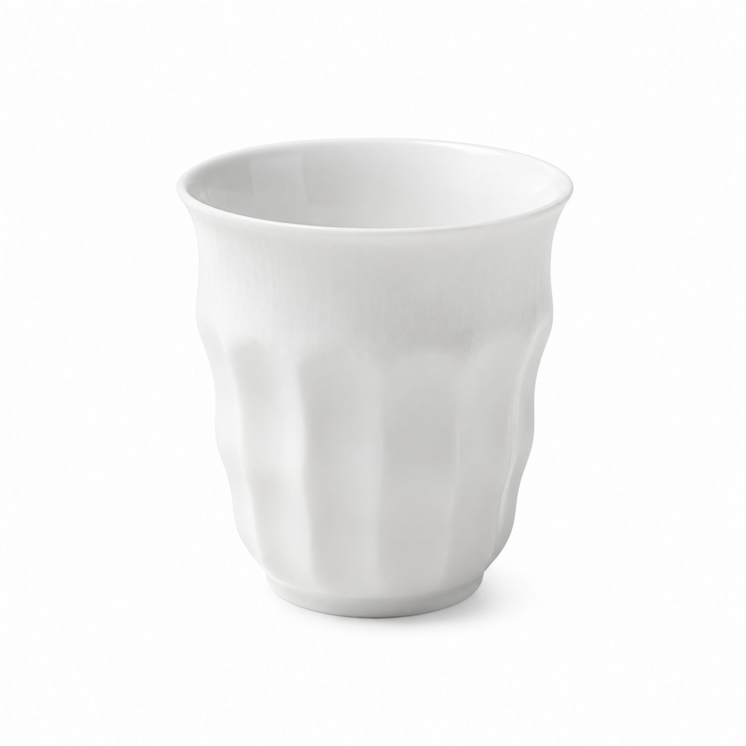 Taza Blanca con Diseño Ondulado, 250ml