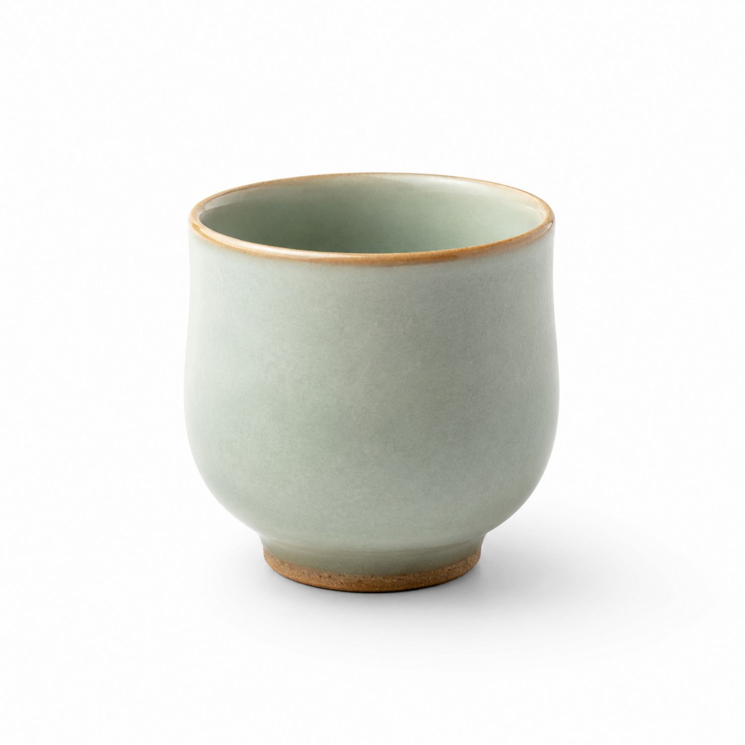 Taza de Cerámica Verde Pastel con Acabado Esmaltado