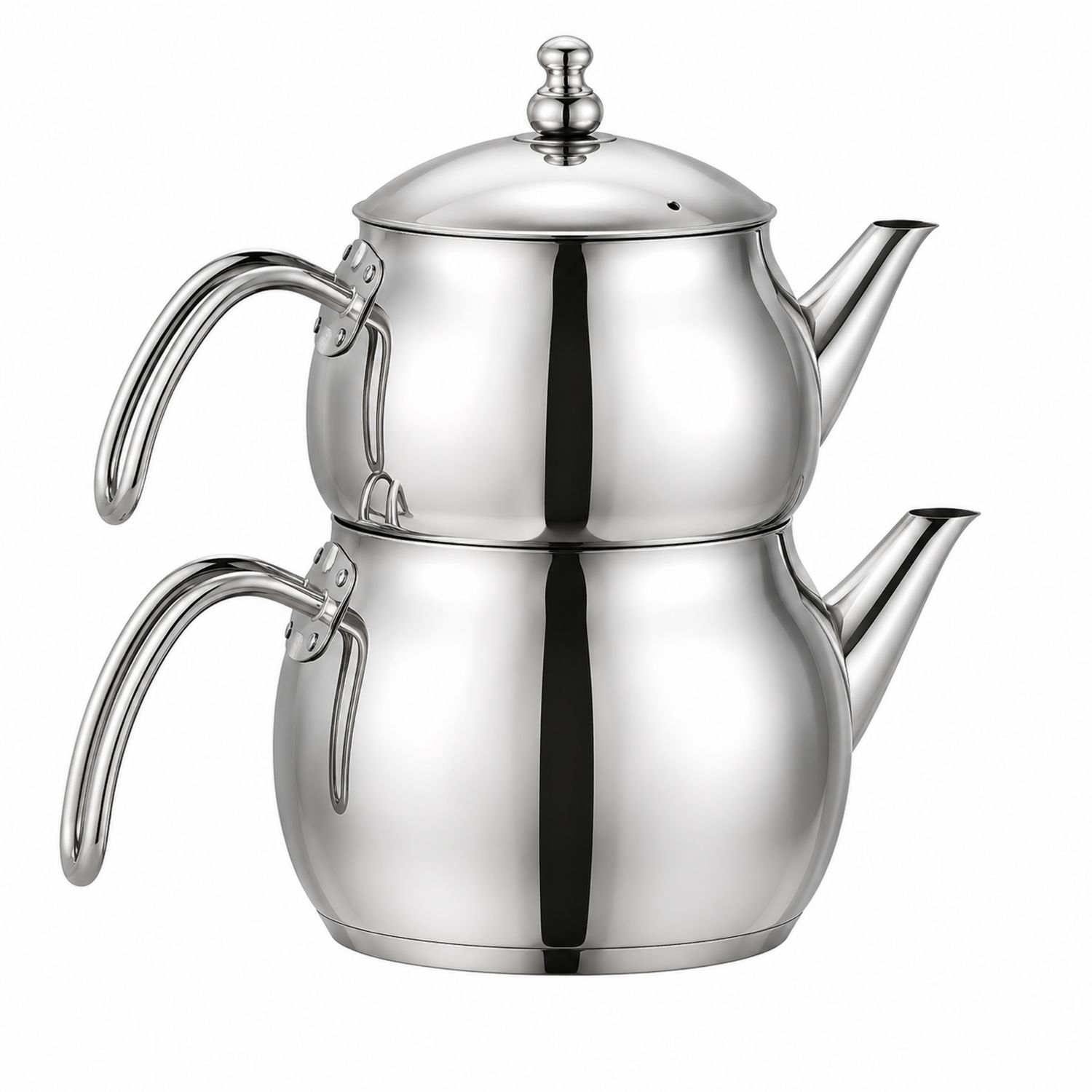 Tetera con Doble Cámara para Té, 1200ml, Plata