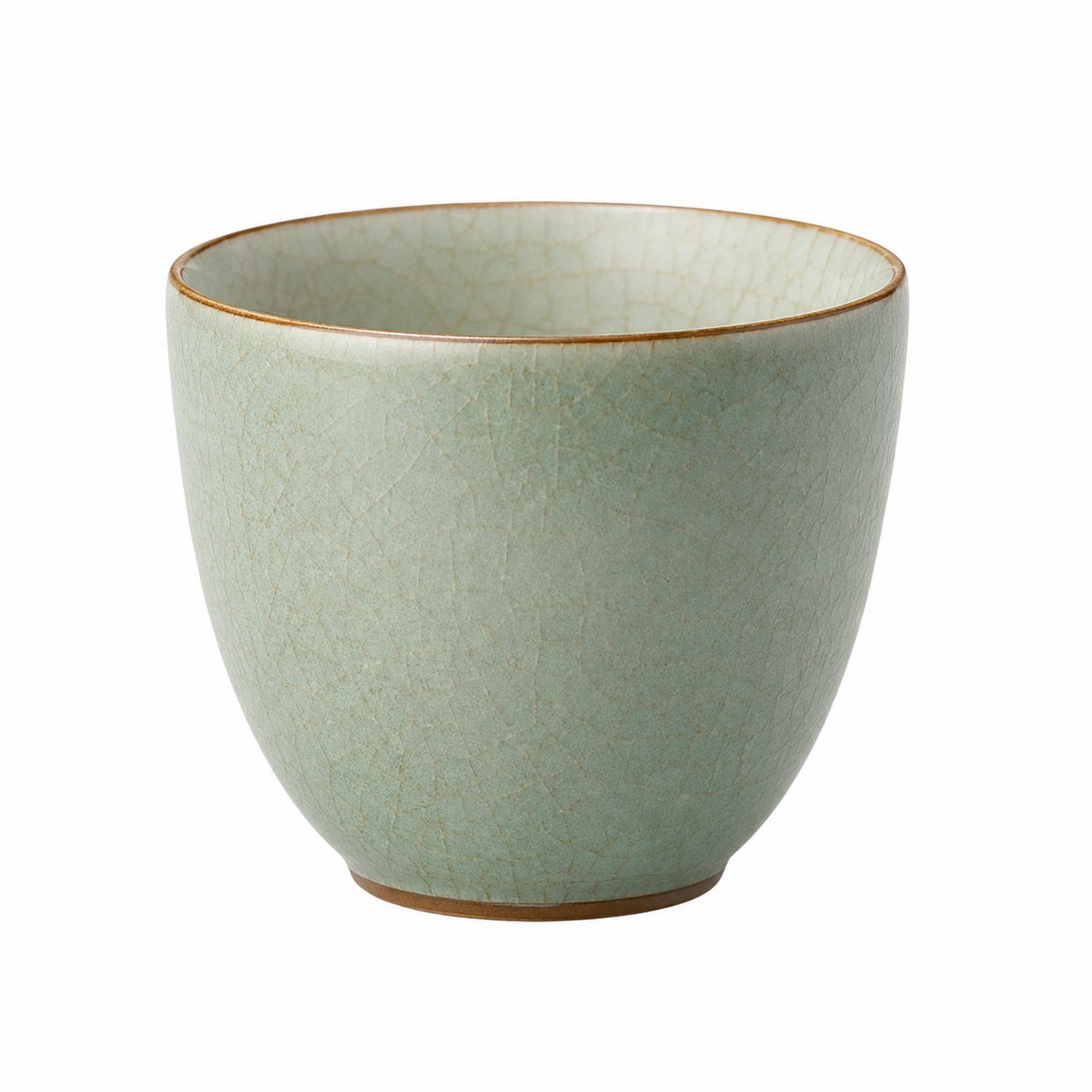Taza de Cerámica Verde Craquelada 200ml