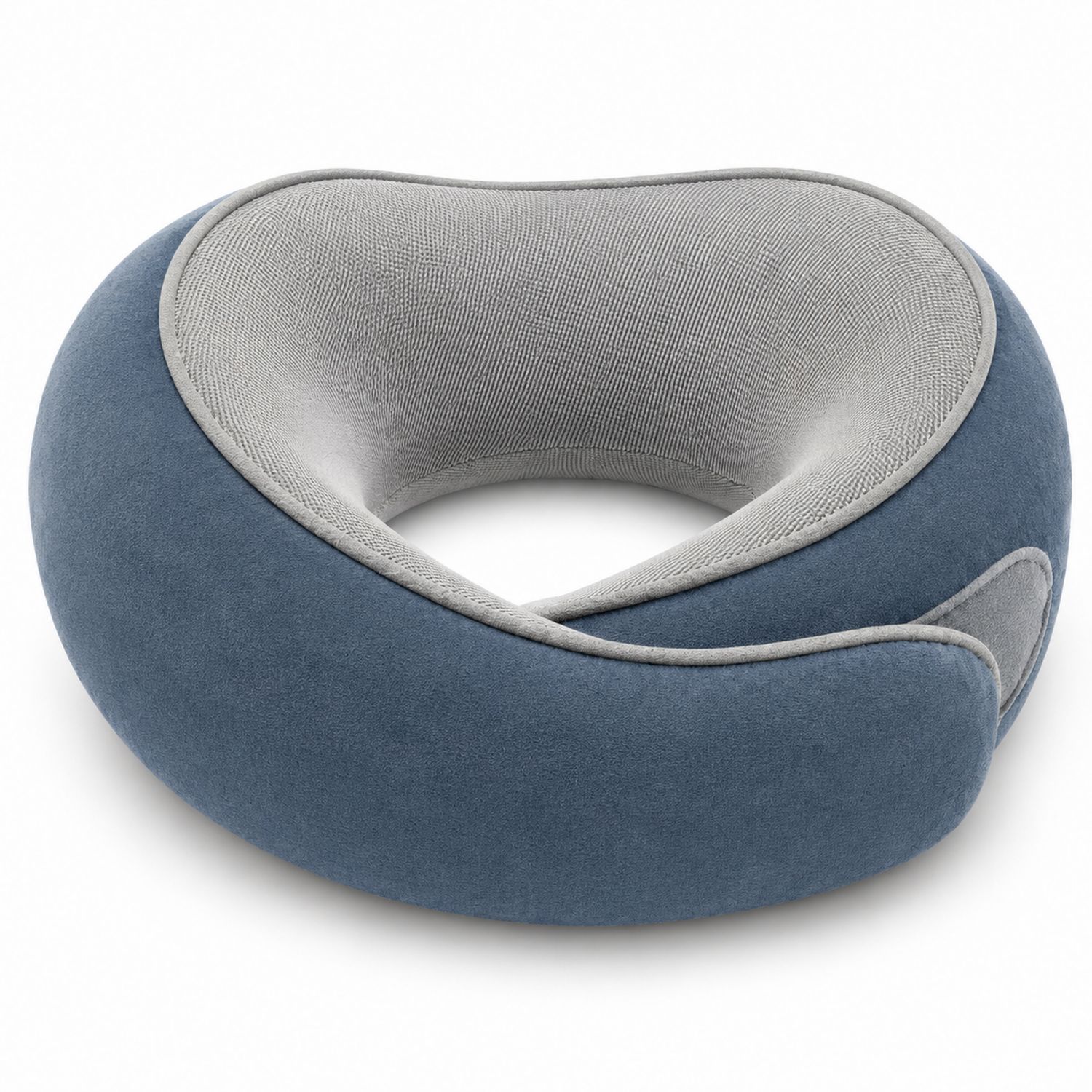 Cuscino da Viaggio Ergonomico Grigio e Blu