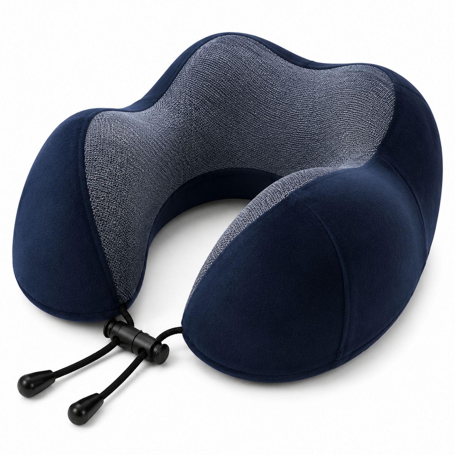 Cuscino da Viaggio Ergonomico in Memory Foam Blu Scuro