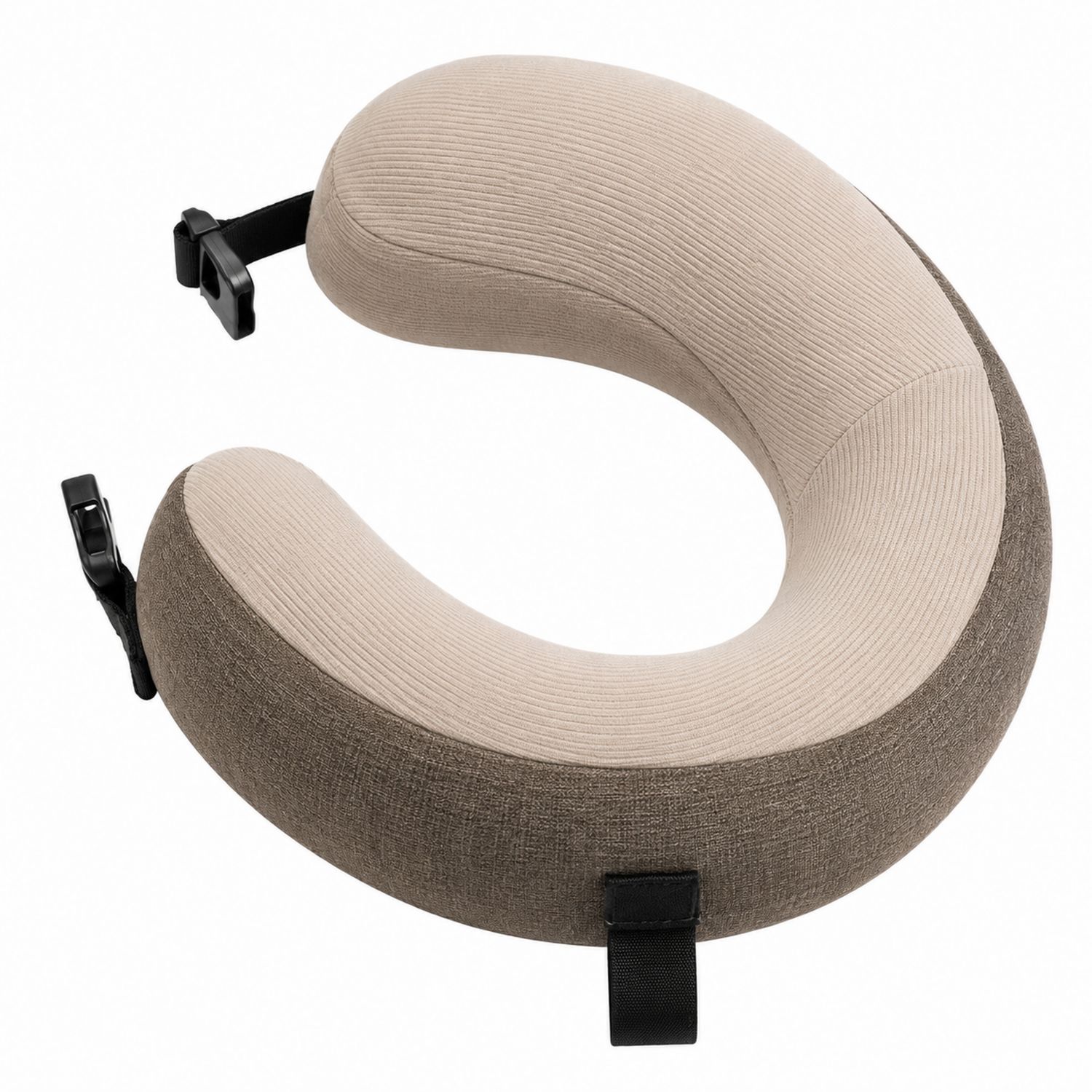 Cuscino da viaggio collo beige memory foam
