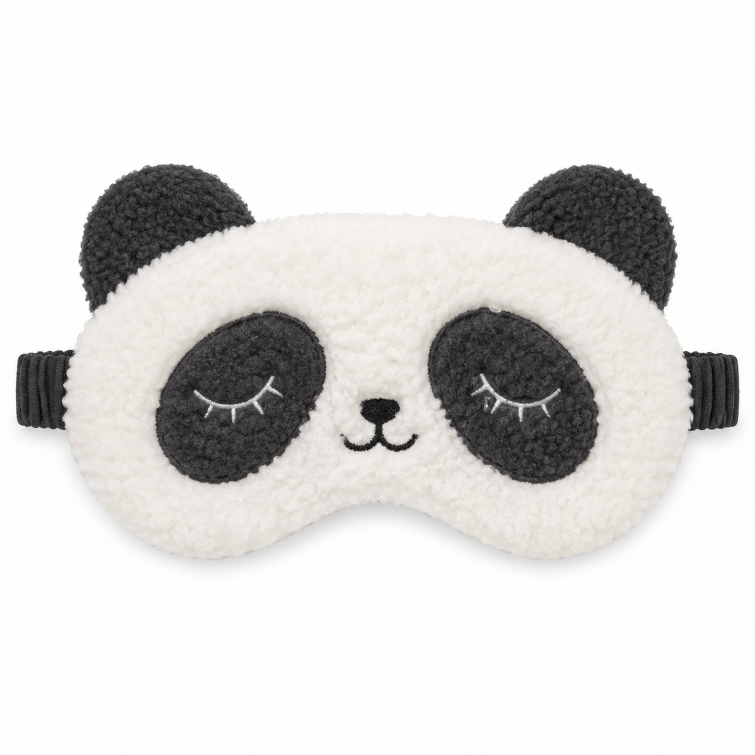 Maschera per dormire a forma di panda bianca e nera