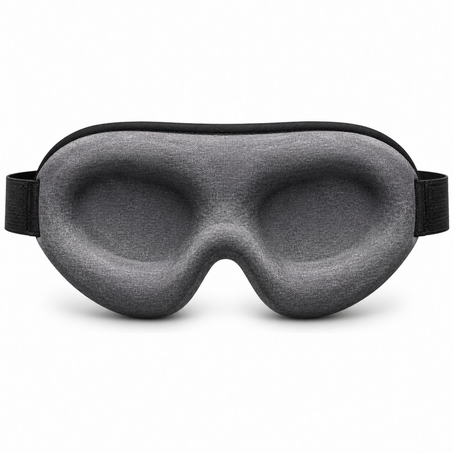 Maschera per Dormire in Memory Foam Grigio Scuro con Design Avvolgente