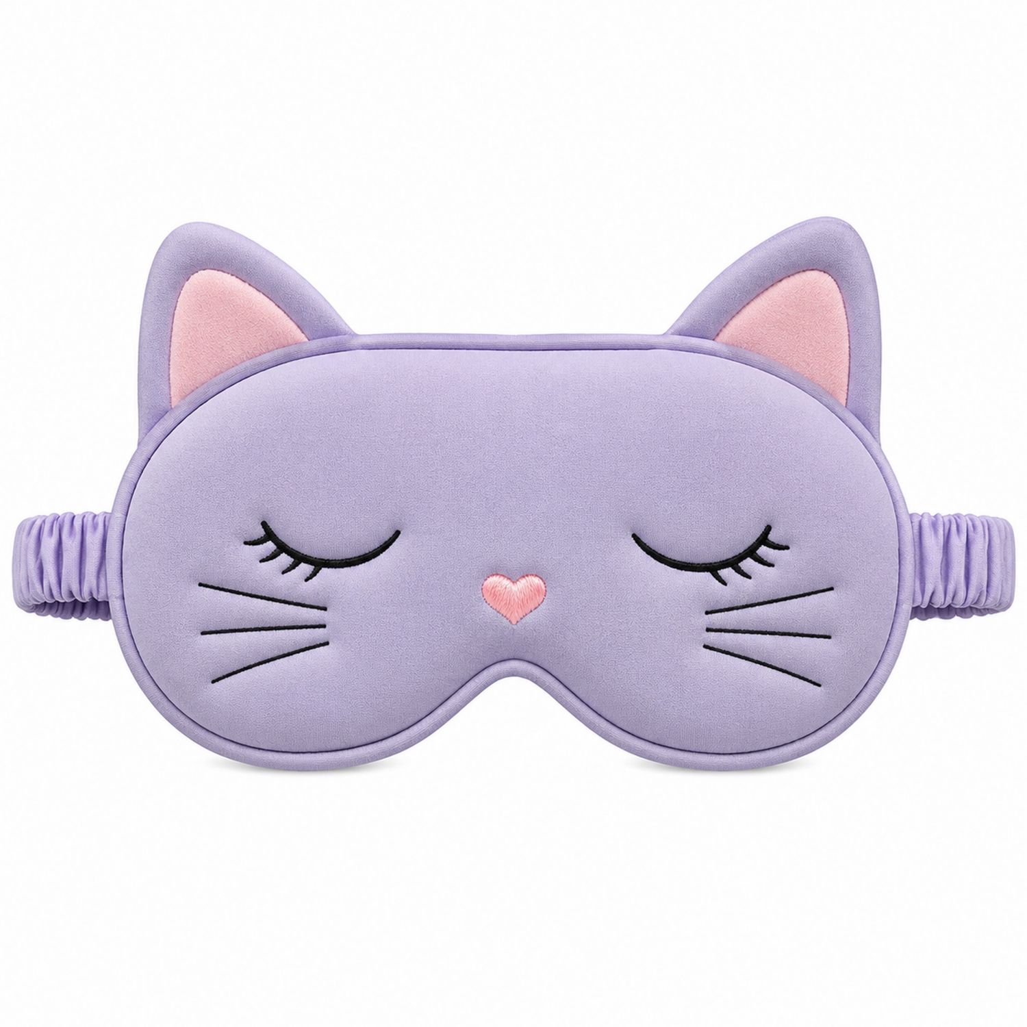 Mascherina per Dormire Gatto Viola Bambini e Adulti