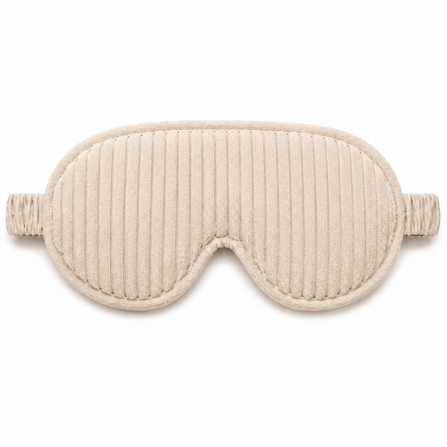 Maschera per Dormire Imbottita Beige, Design Oscurante