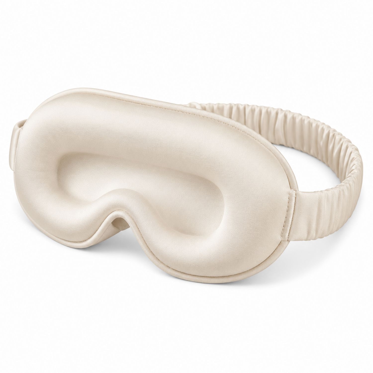 Maschera per Dormire Oscurante in Seta Beige