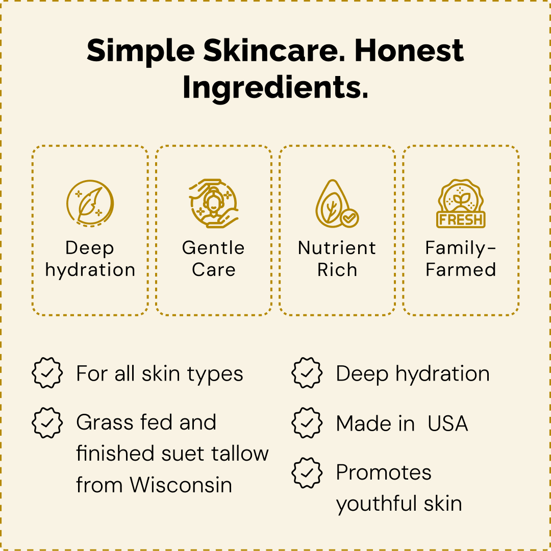 Organic Tallow & Manuka Honey Moisturizer