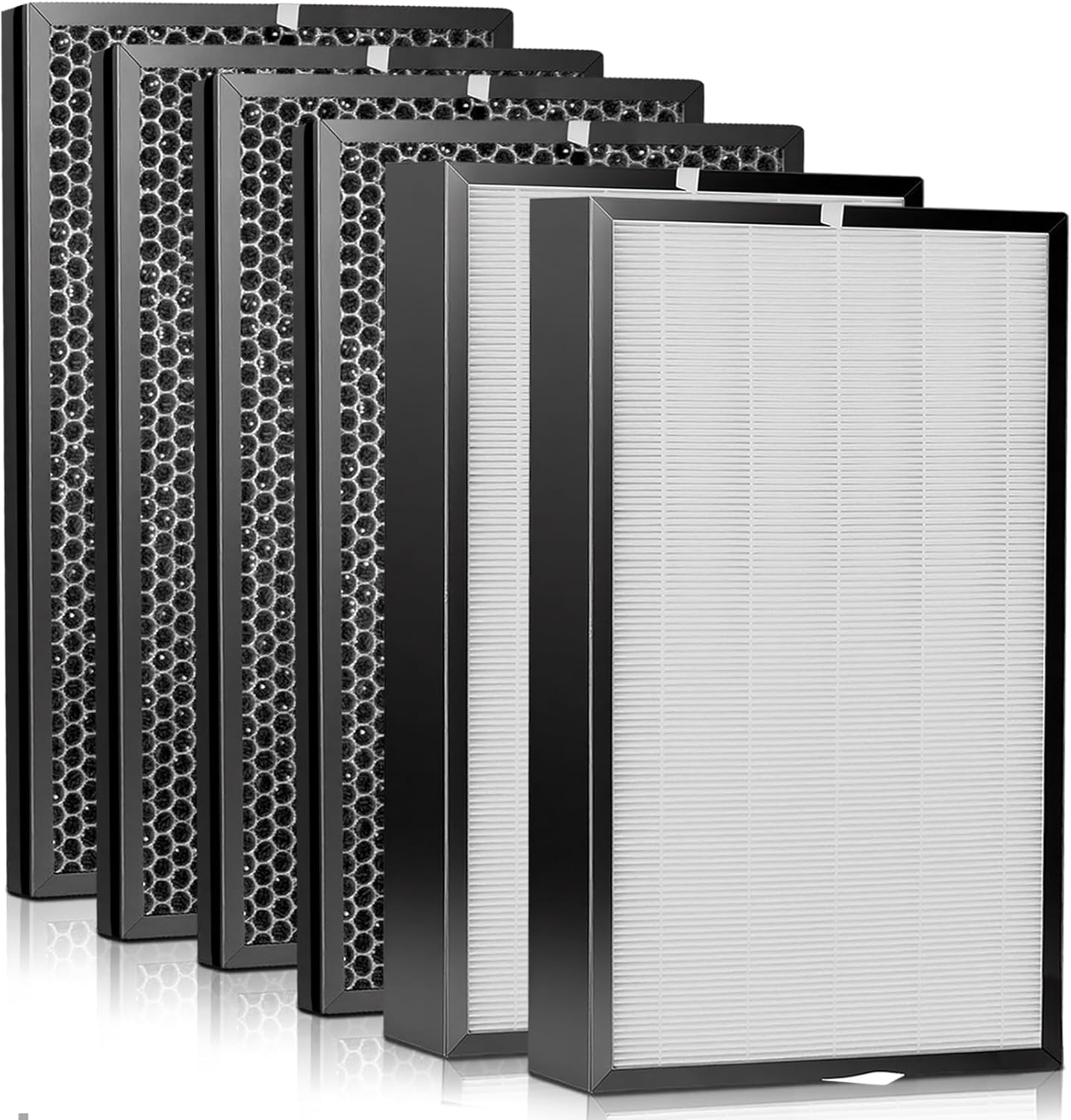 5000 Filter Replacement Set Compatible with AD5500 Air Purifier (2 Premiu Filters + 4 Carbon Filters) 6-Pack AD5000 Replacement Filters