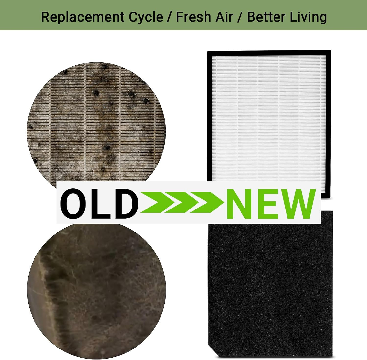 2000 Filter Replacement Set Compatible with AD2000/AD2000i Air Purifier (2 Premiu Filters + 4 Carbon Filter + 8 Pre-Filters) 14-Pack Replacement Filters
