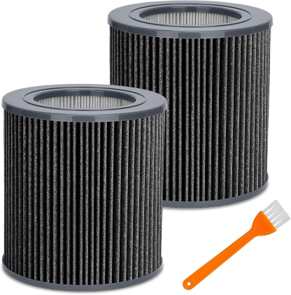 2 Pack Air Mini Replacement Filters Compatible with MolekuleAir Mini & Air Mini+ Air Purifiers, 3-in-1 High-Efficiency True HEPA Replacement Filter (Black, 2 Pack Replacement Filters)
