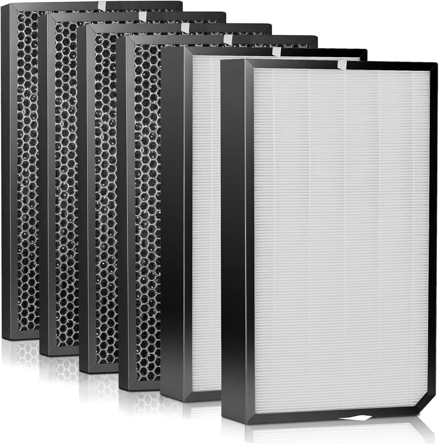 AD5500 Filter Replacement Set Compatible with AD5500 5000Air Purifier (2 Premiu Filters + 4 Carbon Filters) 6-Pack AD5000 Replacement Filters
