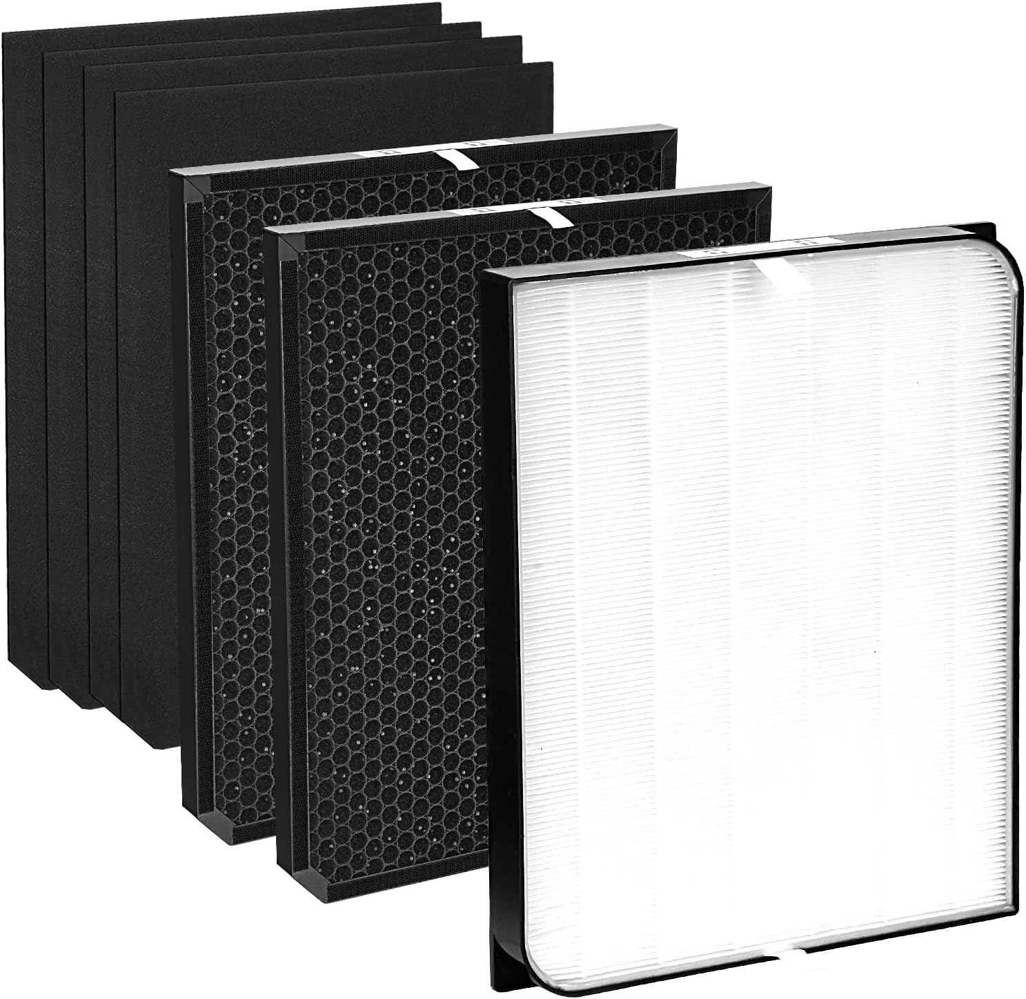 3500 Filter Replacement Set Plastic Frame Compatible with AD3000/AD3500, 3500i, 3000M, 3000Pro Air Purifier 7-Pack